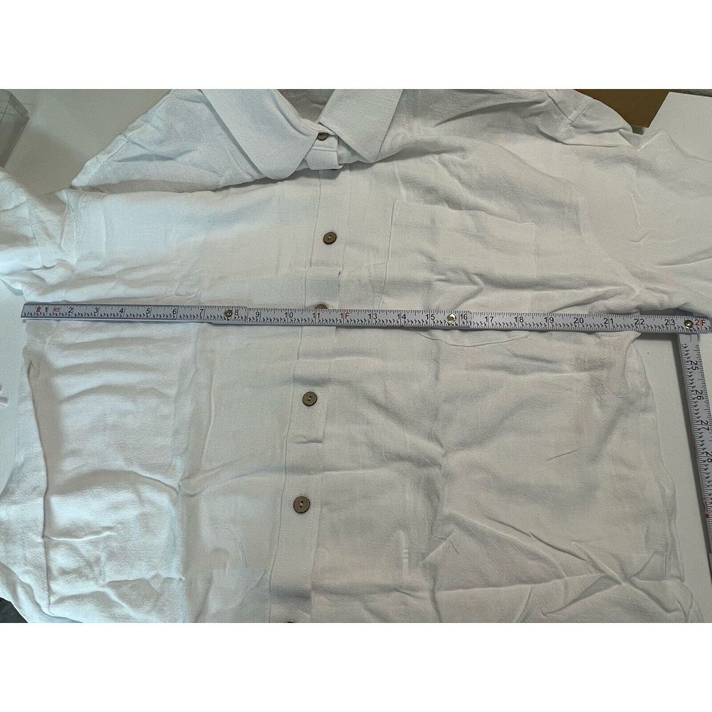Aoudery Womens Button‎ Down Shirt - Size: Extra Large  White NEW
